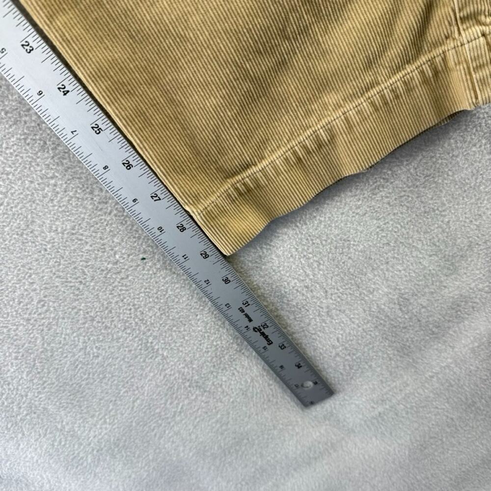 Vintage Ralph Lauren pants mens 35x30 Fits 34x30 Tan Corduroy Trousers baggy 90s - Picture 4 of 7